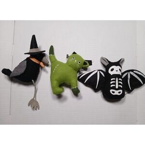 Target Bullseye Halloween Plush Set Of 3 Cat Bat Bird 2023 NEW